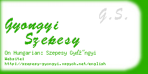 gyongyi szepesy business card